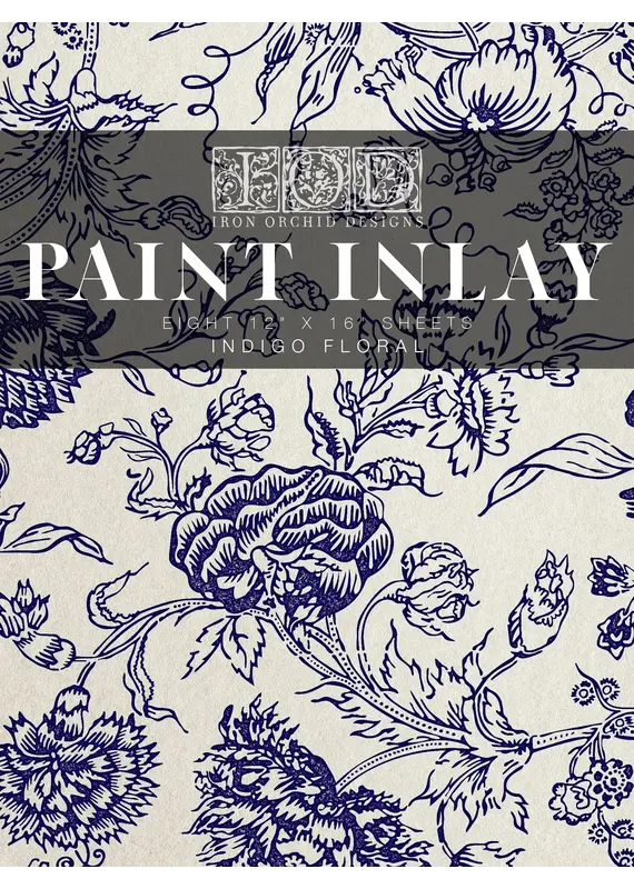 Iron Orchid Designs Indigo ( eight sheet 12"x16") Paint Inlay | Iron Orchid Designs