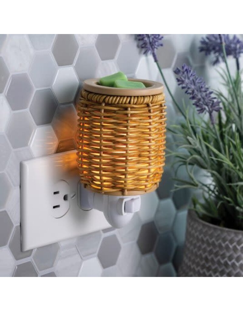 sds Wicker Lantern Pluggable Wax Melt Fragrance Warmer