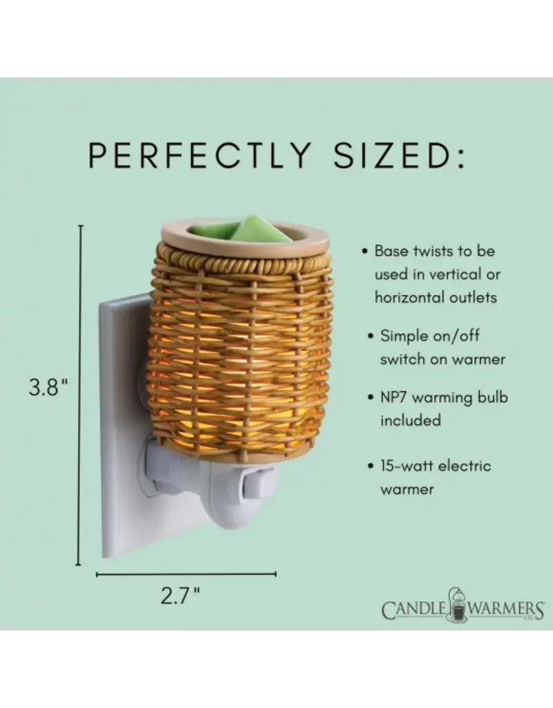 sds Wicker Lantern Pluggable Wax Melt Fragrance Warmer