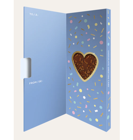 Saxon Chocolates "You're Sweeter Than Chocolate" Milk Chocolate Toffee Bar Greeting Card