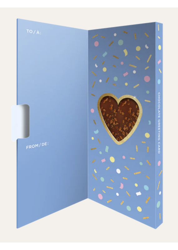 Saxon Chocolates "You're Sweeter Than Chocolate" Milk Chocolate Toffee Bar Greeting Card