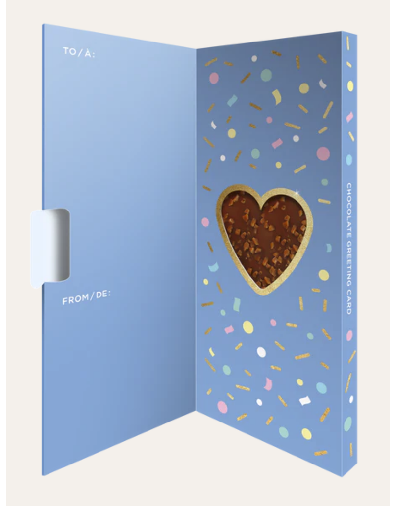 Saxon Chocolates "You're Sweeter Than Chocolate" Milk Chocolate Toffee Bar Greeting Card