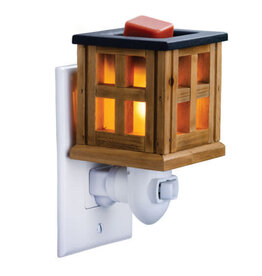 Wood Lantern Pluggable Wax Melt Fragrance Warmer
