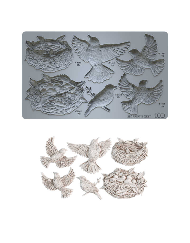 Iron Orchid Designs Sparrow's Nest IOD Decor Mould (6″x10″)