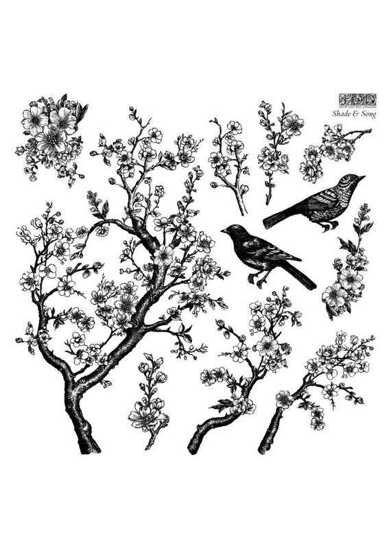 Iron Orchid Designs Shade & Song Decor Stamp | Iron Orchid Designs 12"x12"