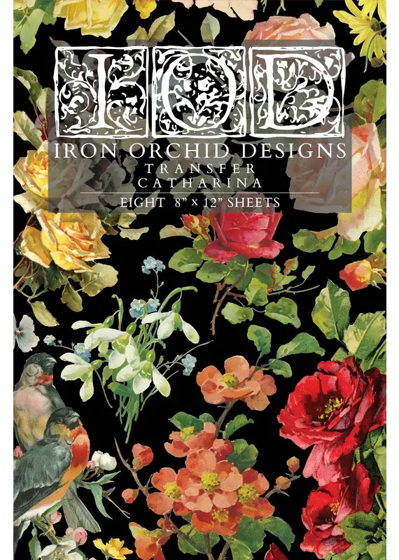 Iron Orchid Designs Catharina Transfer Pad - eight 8"x12" sheets | Iron Orchid Designs