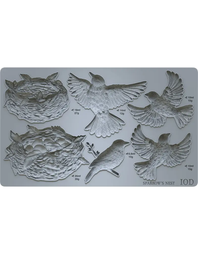 Iron Orchid Designs Sparrow's Nest IOD Decor Mould (6″x10″)