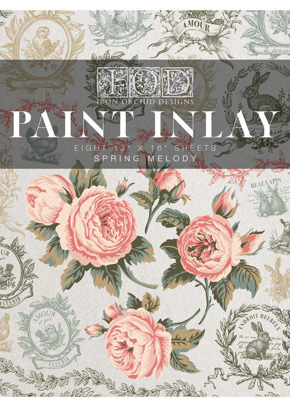 Iron Orchid Designs Spring Melody *LIMITED EDITION ( eight sheet 12"x16") Paint Inlay | Iron Orchid Designs