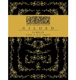 Iron Orchid Designs Si Belle Gilded Gold Foil Transfer Pad - four 12"x16" sheets | Iron Orchid Designs