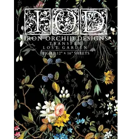 Iron Orchid Designs Lost Garden Transfer Pad - eight 12"x16" sheets | Iron Orchid Designs