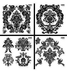 Iron Orchid Designs Velveteen (four sheet set) Decor Stamp | Iron Orchid Designs 6"x6"