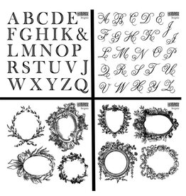 Iron Orchid Designs Insignia (four sheet set) Decor Stamp | Iron Orchid Designs 6"x6"