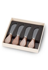 Abbott Collection Walnut Handled Pate Spreaders. Set of 4