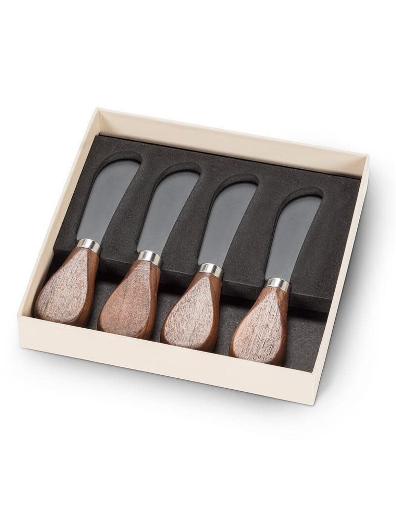 Abbott Collection Walnut Handled Pate Spreaders. Set of 4