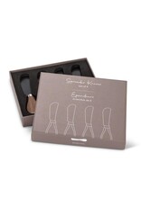 Abbott Collection Walnut Handled Pate Spreaders. Set of 4