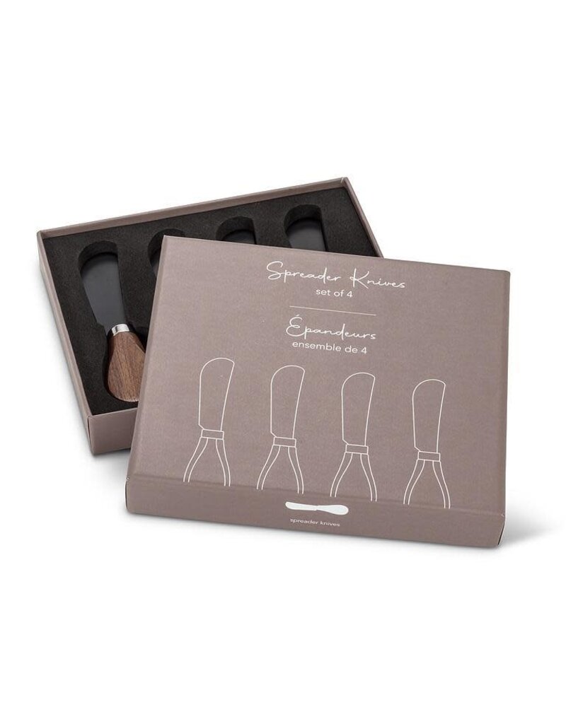 Abbott Collection Walnut Handled Pate Spreaders. Set of 4