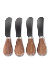 Abbott Collection Walnut Handled Pate Spreaders. Set of 4