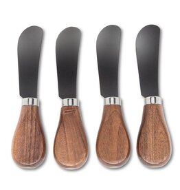 Abbott Collection Walnut Handled Pate Spreaders. Set of 4
