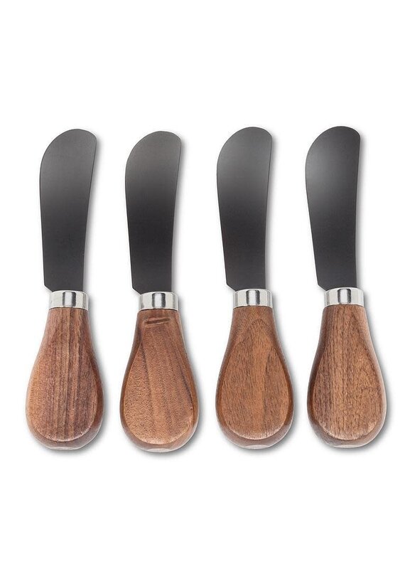 Abbott Collection Walnut Handled Pate Spreaders. Set of 4