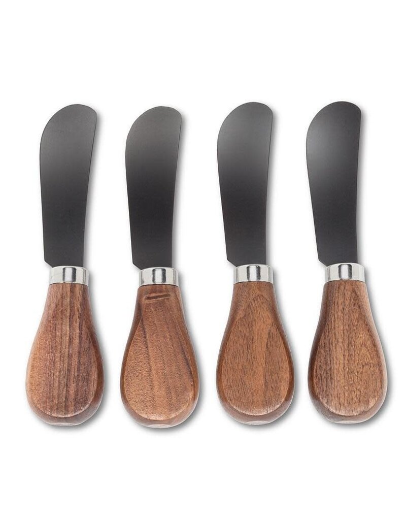 Abbott Collection Walnut Handled Pate Spreaders. Set of 4