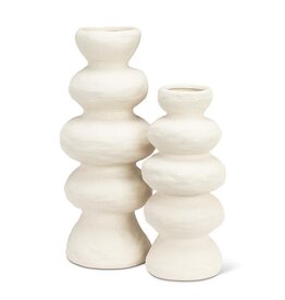 Abbott Collection Stacked Pebble Stoneware Vase
