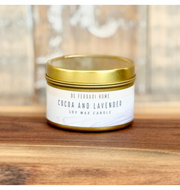 DeFerrari Candles Cocoa and Lavender Soy Wax Candle Piccola Gold Tin