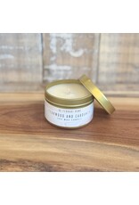 DeFerrari Candles Teakwood and Cardamon Soy Wax Candle Piccola Gold Tin
