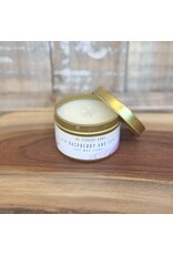 DeFerrari Candles Black Raspberry Vanilla Soy Wax Candle Piccola Gold Tin