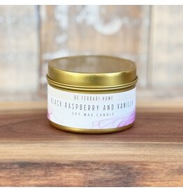 DeFerrari Candles Black Raspberry Vanilla Soy Wax Candle Piccola Gold Tin