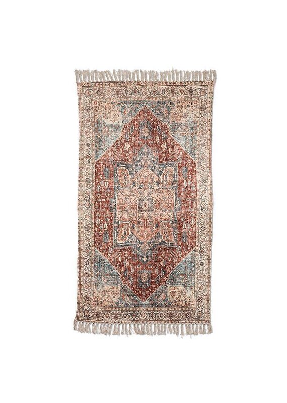 Abbott Collection Woven Cotton Printed Floor Rug | 4'x6'