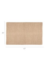 Abbott Collection Flat Diamond Weave Cotton & Jute Floor Mat | 36"x60"