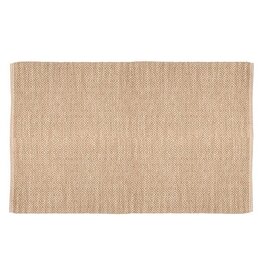 Abbott Collection Flat Diamond Weave Cotton & Jute Floor Mat | 36"x60"