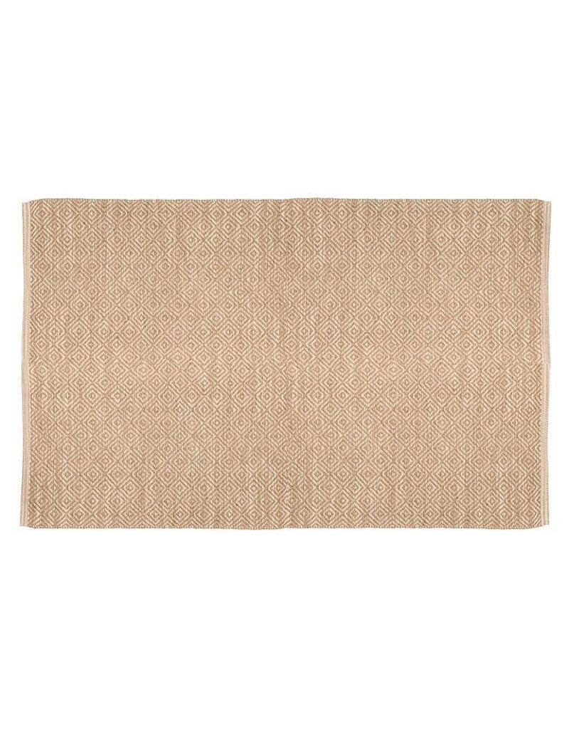 Abbott Collection Flat Diamond Weave Cotton & Jute Floor Mat | 36"x60"
