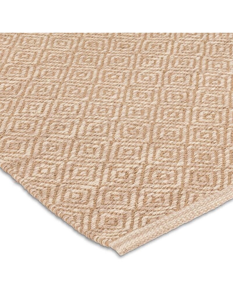 Abbott Collection Flat Diamond Weave Cotton & Jute Floor Mat | 36"x60"