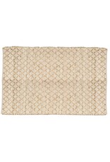 Abbott Collection Ivory Diamond Weave Cotton & Jute Floor Mat | 36"x60"