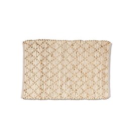 Abbott Collection Diamond Weave Cotton & Jute Floor Mat | 20"x30"