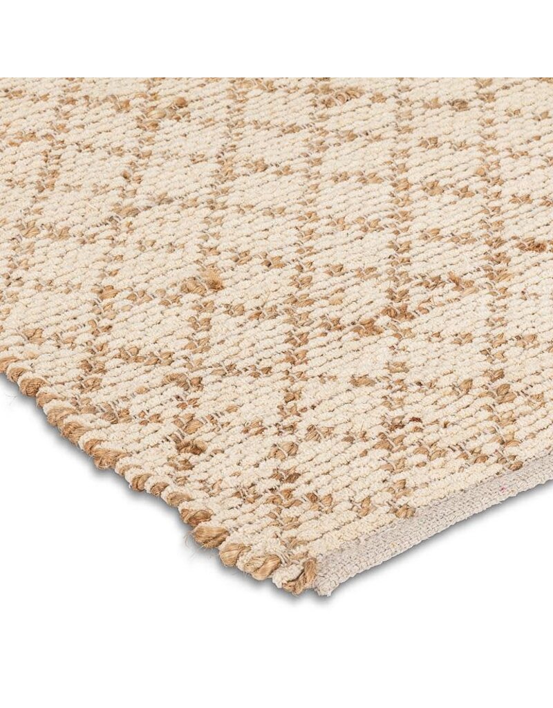 Abbott Collection Diamond Weave Cotton & Jute Floor Mat | 20"x30"