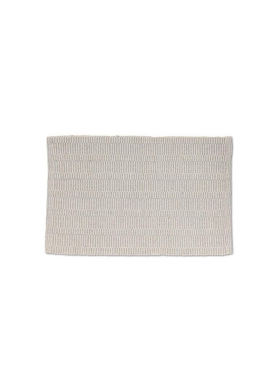 Abbott Collection Short Grey Stripe Woven Mat | 20"x30"