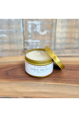 DeFerrari Candles Oatmeal and Honey Soy Wax Candle Piccola Gold Tin