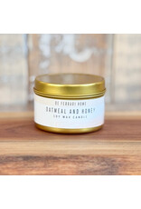 DeFerrari Candles Oatmeal and Honey Soy Wax Candle Piccola Gold Tin
