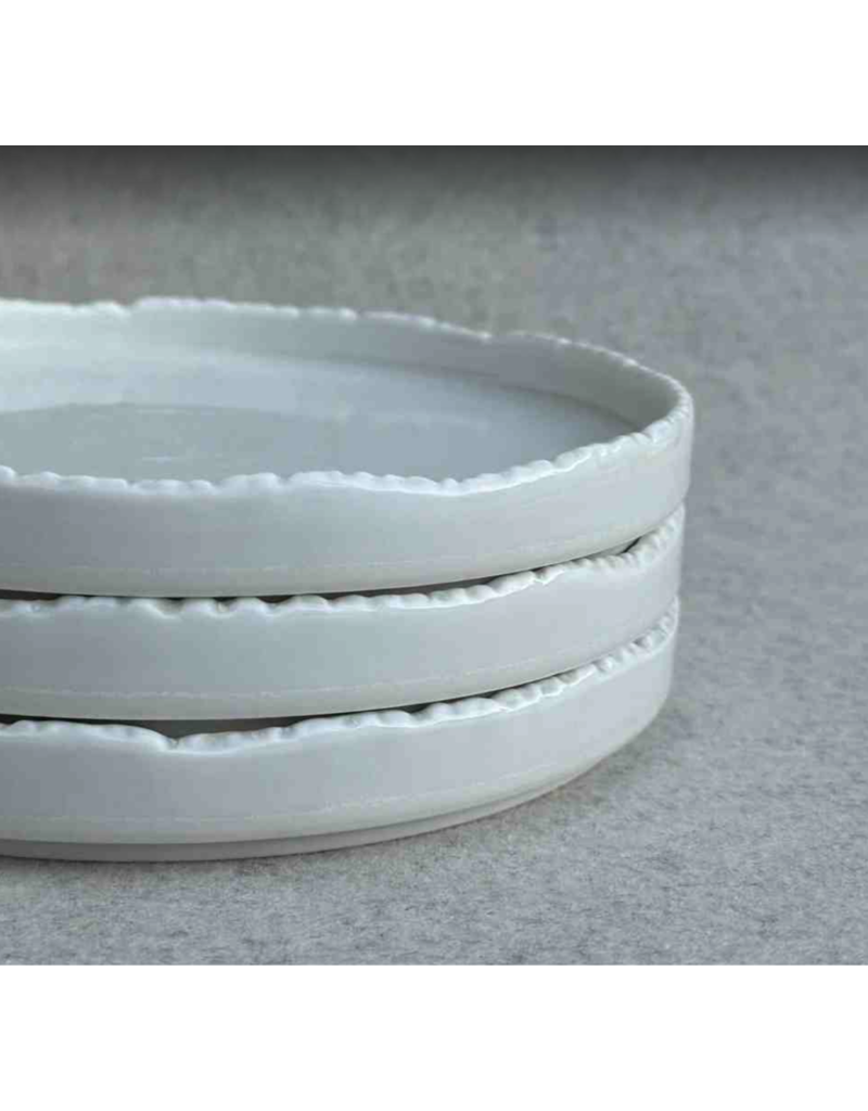Spirit Wares Ice 8.5" Porcelain Rustic Edge Plate