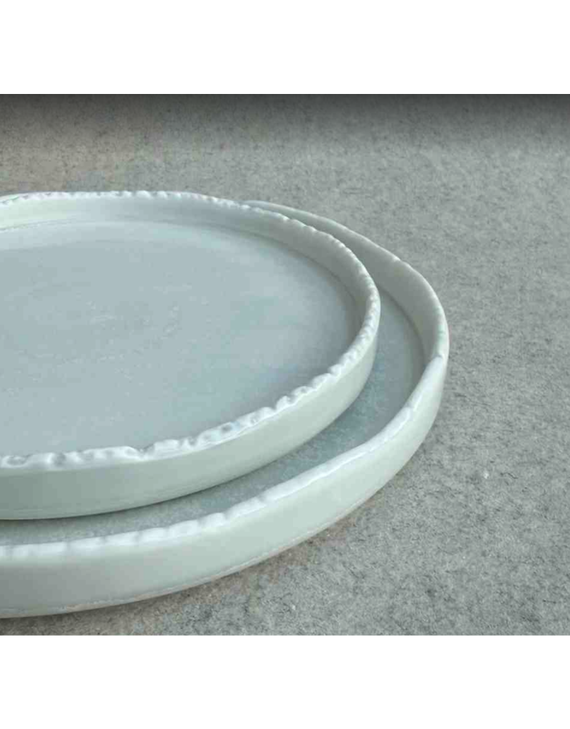 Spirit Wares Ice 8.5" Porcelain Rustic Edge Plate
