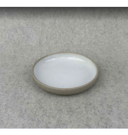 Spirit Wares White Pepper Polished Porcelain 7" High Rim Plate