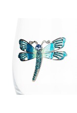 Abbott Collection Stemless Wine Glass with Jewelled Dragonfly