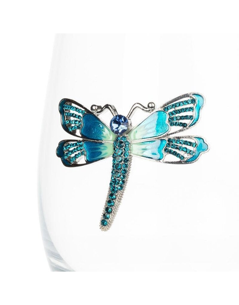 Abbott Collection Stemless Wine Glass with Jewelled Dragonfly