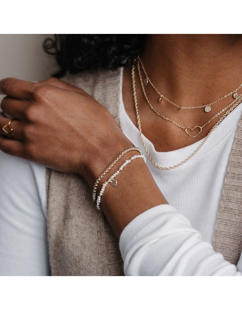 Glee Jewelry Amado Essentia Bracelet with White Pearl | Glee Jewelry Gold
