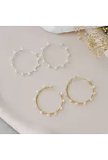 Glee Jewelry Jolie Hoop Earrings with White Pearl | Glee Jewelry