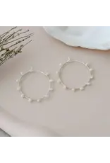 Glee Jewelry Jolie Hoop Earrings with White Pearl | Glee Jewelry
