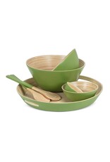 Abbott Collection Bamboo Tray with Handles - Green
