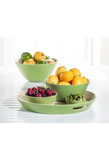 Abbott Collection Bamboo Tray with Handles - Green